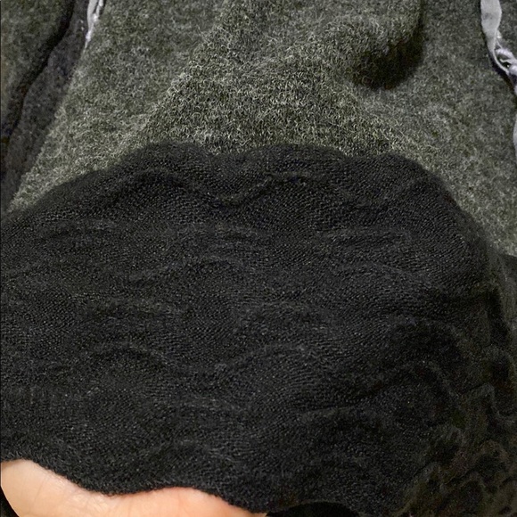 Wool Blend Long Sweater With Waste Tie Black Gray Whimsigoth Art to Wear Witchy - Picture 6 of 15